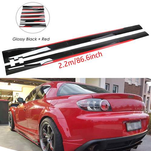 Glossy black look side - black,