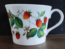 Roy Kirkham Large Breakfast  Laura Cup 'Strawberry'  Fine Bone China NEW