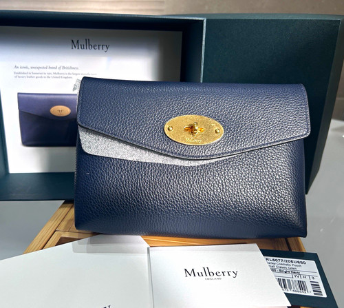 Mulberry navy darley pouch - navy,