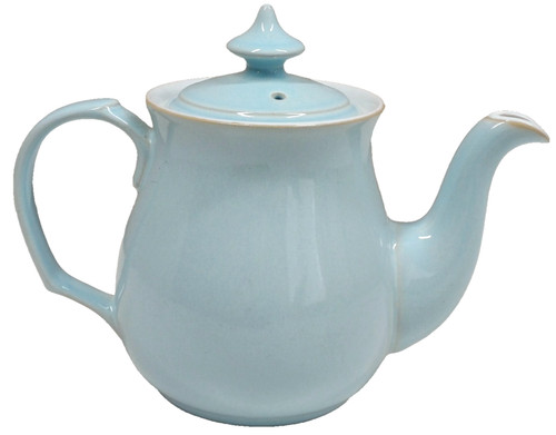 Denby linen teapot light blue - denby,