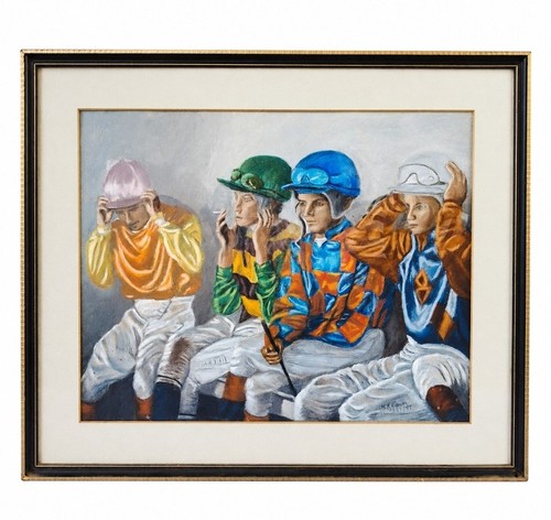Vintage horse racing - vintage, jockeys