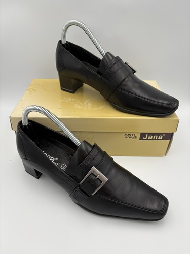 Jana black leather buckle - black,