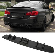 Rear Bumper Diffuser Spoiler Splitter Lip 7-Fins For  5 Series F10 F11 M Sport