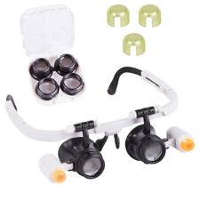 Precision Magnifier Adjustable Glasses With Light And Replacable Lens