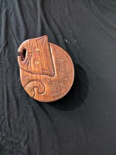 Vintage Wooden Carved Sleeping