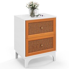 Rattan Nightstand with 2