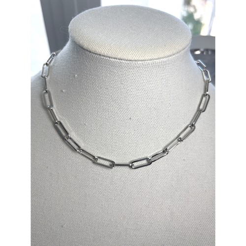 Necklace silver tone - necklace,