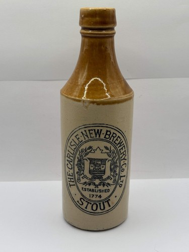 Old stoneware stout bottle