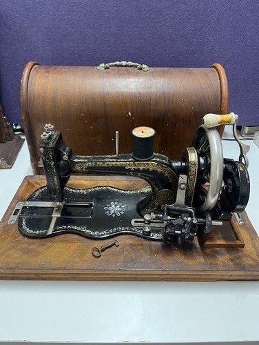 Antique hand crank sewing - antique,