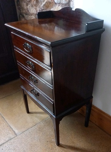 Antique mahogany drop front - antique,