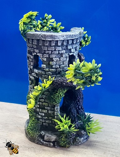 Aquarium castle tower ornament - castle,