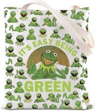 Muppet Movie Merchandise Inspired Tote Bag Kermit Frog Gift Green 