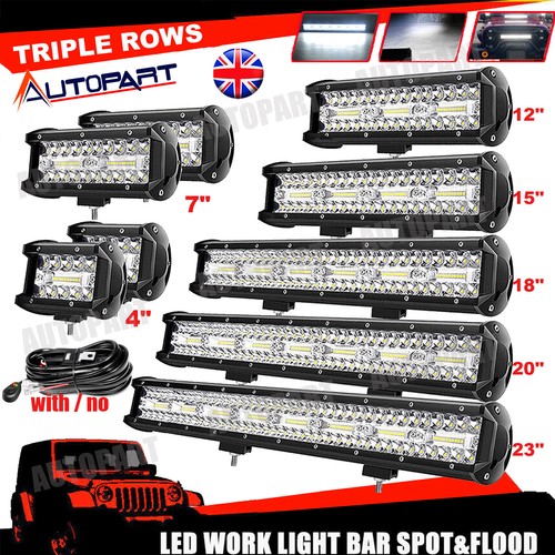 Tri rows led work light - work,