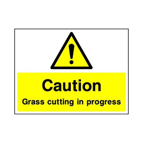 Caution grass cutting - grass, in