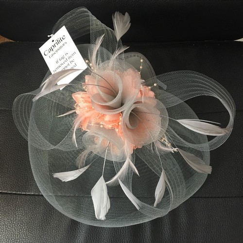 Silver grey and peach pink - silver,
