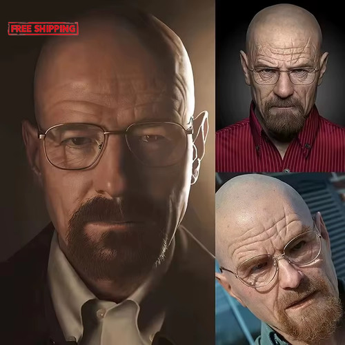 Realistic bald old - old, mask