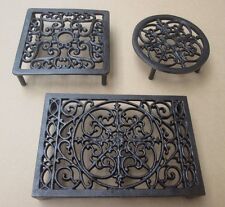 CAST IRON TRIVET HOT PLATE STAND HOLDER KITCHEN WORKTOP PROTECTOR RUSTIC VINTAGE