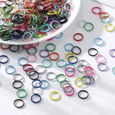 Double Jump Rings 8-10mm Colourful Metal Jewelry Findings Single Jewellery Split