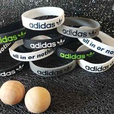 2x Uomo Braccialetto di gomma Adidas Men Silicone Wristband Sport Kids Bracelet