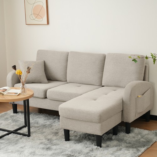 Seater shaped sofa couch - 3-seater, l-shaped