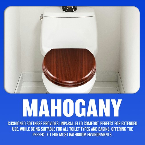 Toilet seat mahogany - 18",