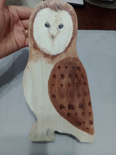 Wooden barn owl 25cm 12 - 25cm×12, cm