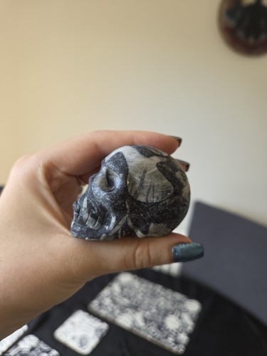 Picasso jasper skull crystal - skull,