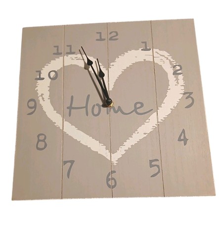 Wooden wall clock home - wooden, “home”