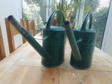 2x HAWS SLIMCAN WATERING CAN GARDEN PATIO GREEN HOUSE WATER PAIR FLOWER POT SLIM