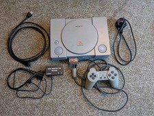 SONY PLAYSTATION 1 PS1 CONSOLE with HDMI adapter and Memory card - TESTED