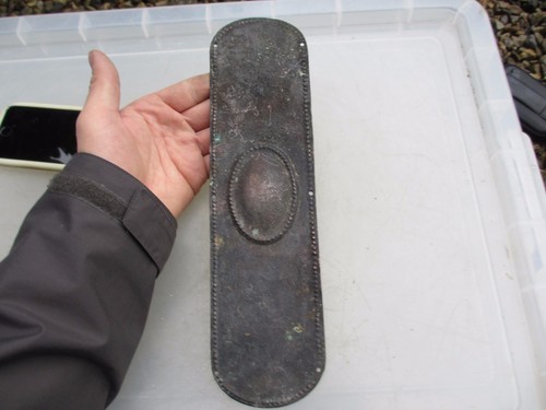 Victorian copper finger plate - victorian,