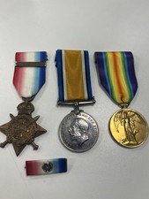 WW1 1914 Mons Star Trio Medal