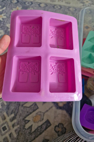 Purple silicone cavity - purple, 4-cavity