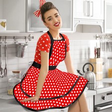 Women's Cute Apron Retro Black
