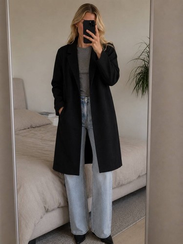 Zara black soft - basic, longline