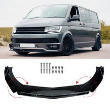 FOR VW TRANSPORTER T6 FRONT GLOSS BLACK SPLITTER SPORTLINE BUMPER LIP SPOILER MO