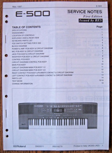 Roland 500 keyboard - roland, e-500