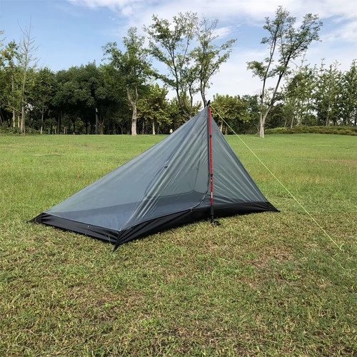 Person hiking camping tent - person,
