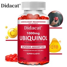 Ubiquinol 1000 Mg Coq 10 Supports Heart Health 120 Softgels Gluten Free Non GMO 