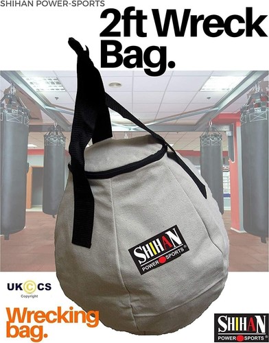 White wrecking ball punch bag - white,