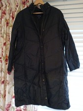 Lands End Black L 14 16  Goosedown Coat Jacket Excellent Condition