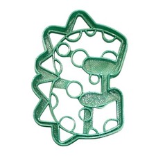 NUMBER THREE 3 DINOSAUR THEMED DETAILED COOKIE CUTTER MADE IN USA PR4833