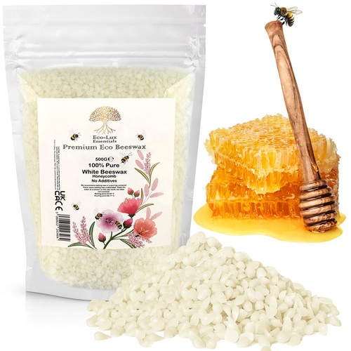 White beeswax pellets - white,