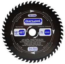 Charnwood TB1048 Low Noise Circular Saw Blade 250 x 30mm x 48T x 3.0k TB1048