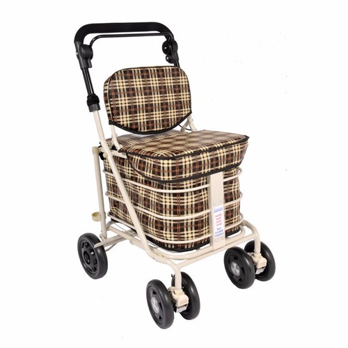 Shopping trolley with seat - trolley,