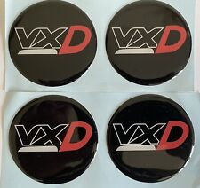 VXD DIESEL ALLOY WHEEL CENTRES DOMED X4 CORSA ASTRA INSIGNIA RED D 40mm