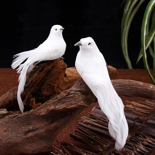 4pcs white birds - 4pcs,