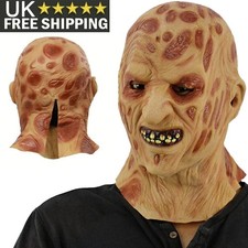 Freddy Krueger Horror Latex Fancy Dress Mask Cosplay Props Nightmare Halloween