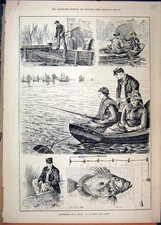 Original Old Antique Print