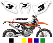 Custom MX Number Plates / Backgrounds:  KTM SX SX-F EXC EXC-F 50cc - 525cc COMP